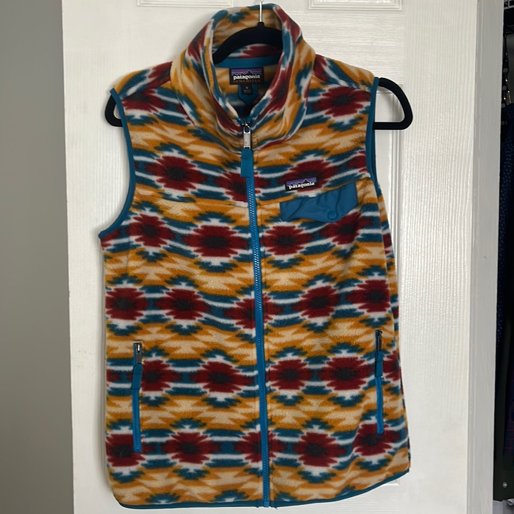 Patagonia aztec synchilla zip vest